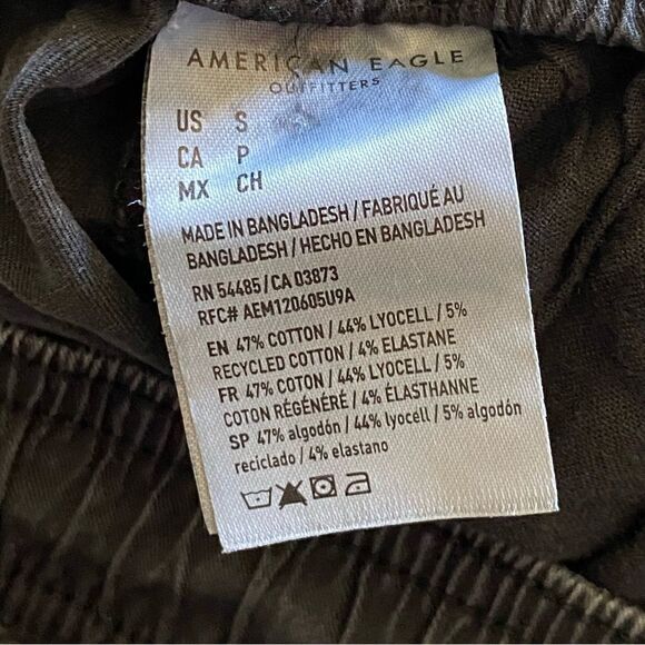 American Eagle Flex Shorts Black Small Elastic Waist Cotton - Picture 8 of 8